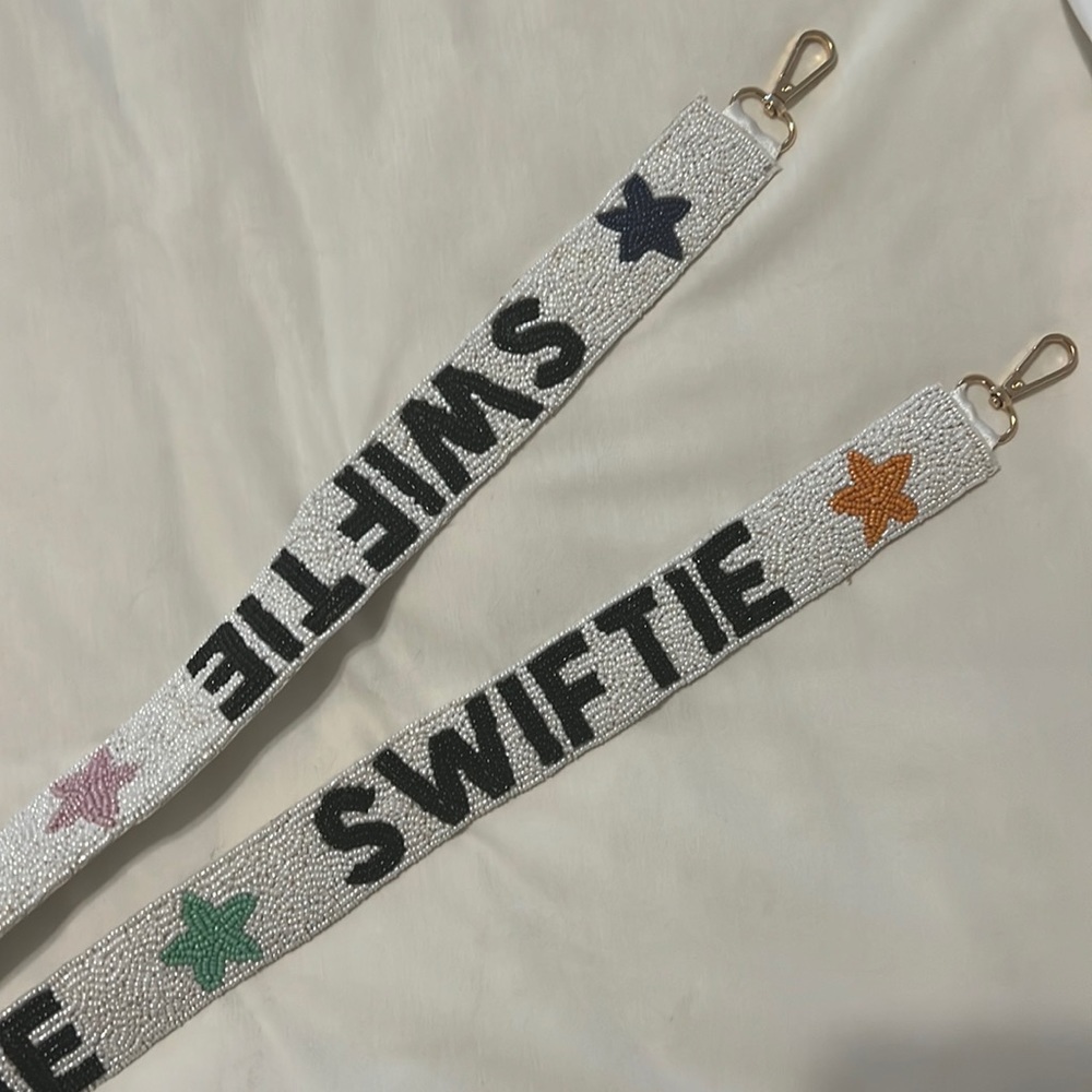 Beaded “Swiftie” bag strap